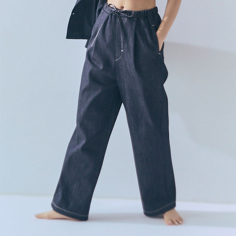 me.  ライトストレッチデニムステッチパンツ /INDIGO277 【日本製】